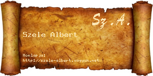 Szele Albert névjegykártya